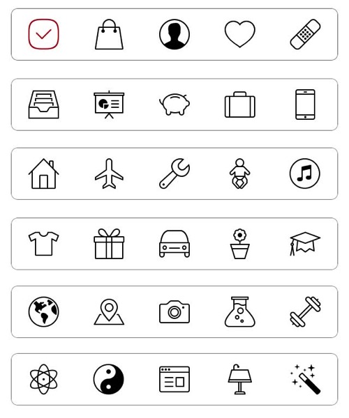 ListBook icons